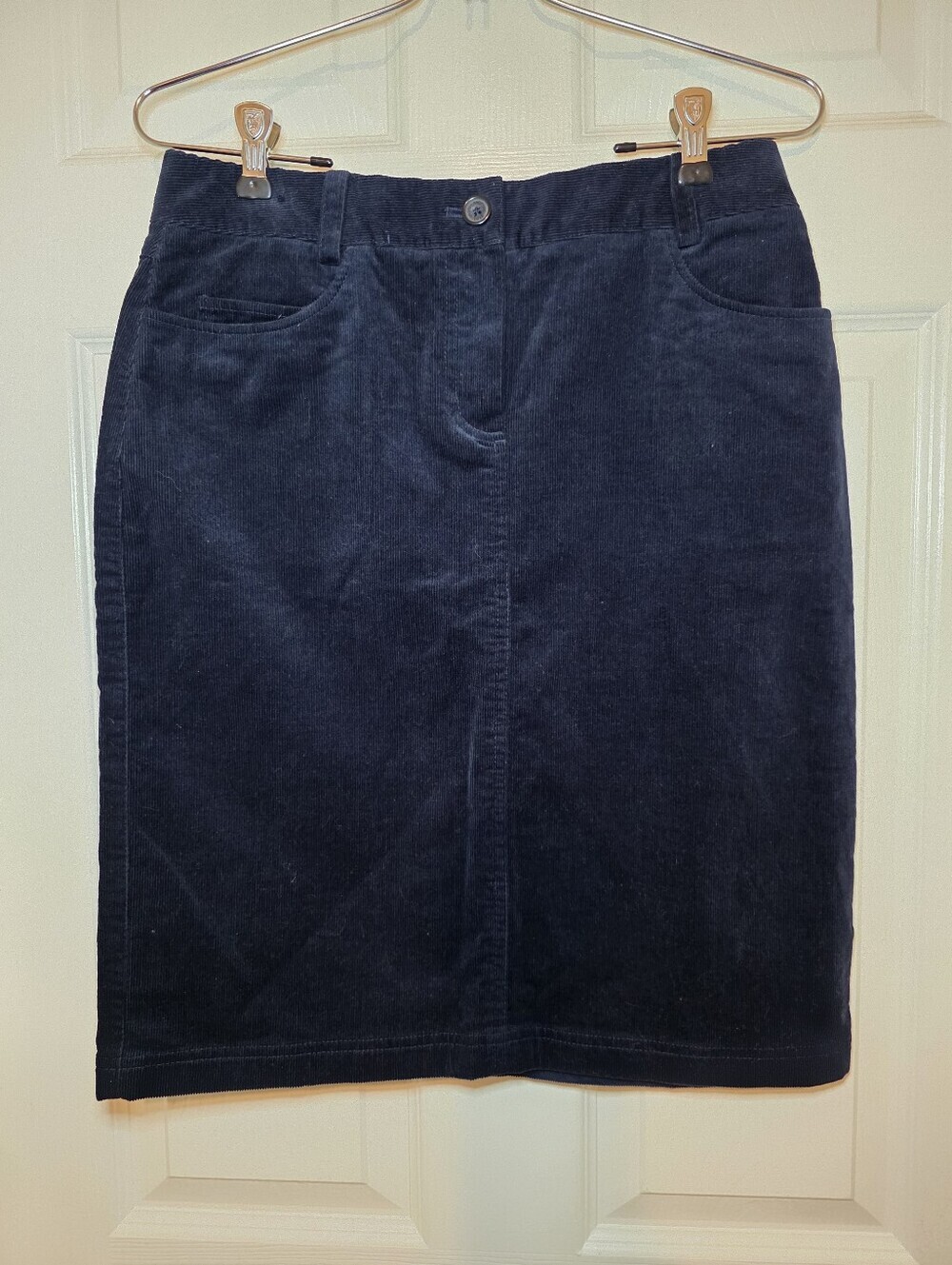 Brooks Brothers Corduroy Navy Skirt Sz 4